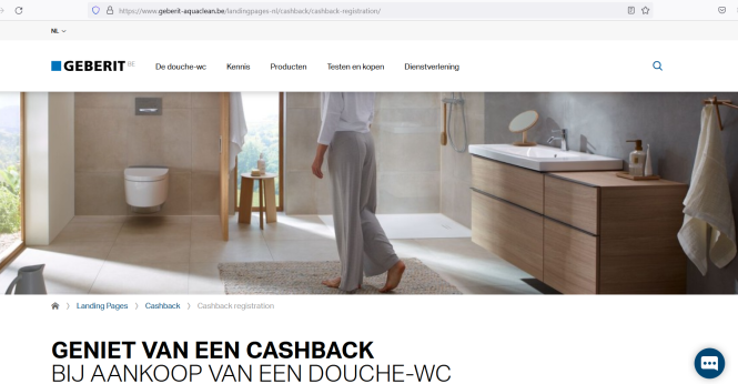 Geberit ONTVANG EEN CASHBACK TOT € 400 BIJ AA...