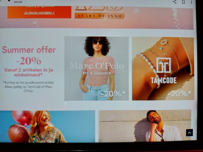 inno.be summer offer -20% vanaf 2 artikelen i...