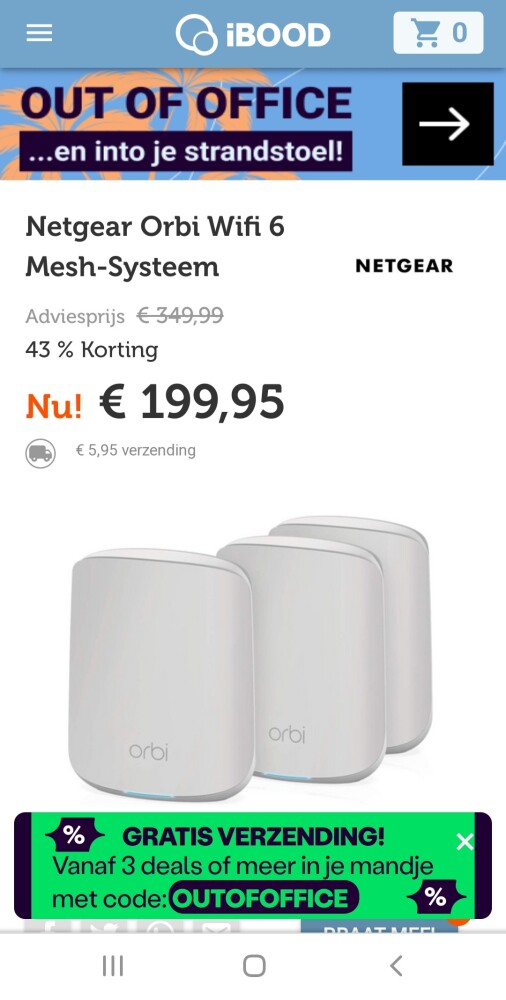 ibood.com netgear orbi wifi 6 mesj-systeem nu...