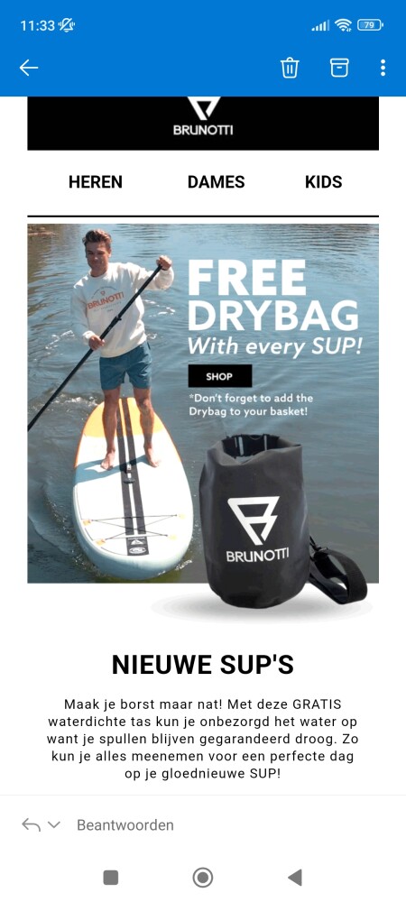 Bij Brunotti krijg je een gratis waterdichte...