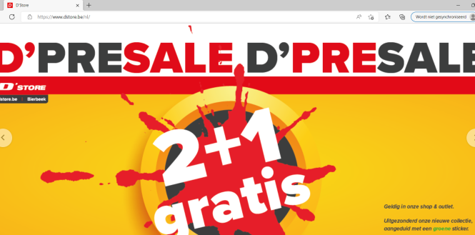 In De D'store in Bierbeek Nu 2 + 1 gratis op...