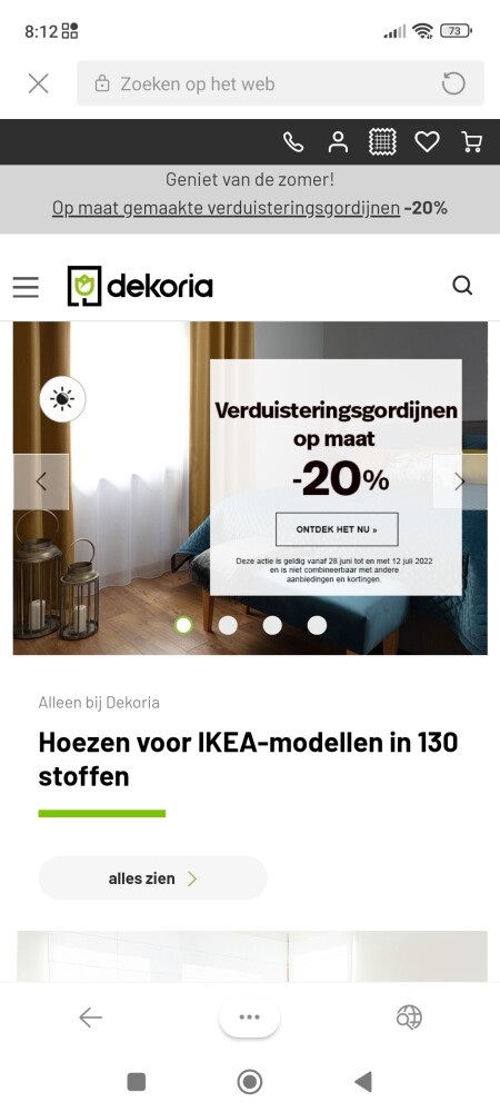 Site oké Bij Dekoria is er 20% korting op ve...