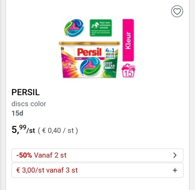 Collect&go persil discs color 15d vanaf 3 stu...