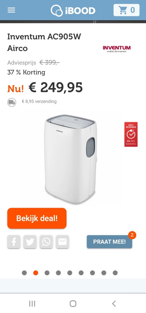 ibood.com enkel vandaag inventum AC905W airco...