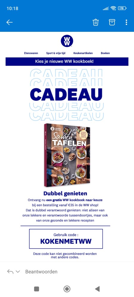 Gratis kookboek naar keuze bij aankoop vanaf...