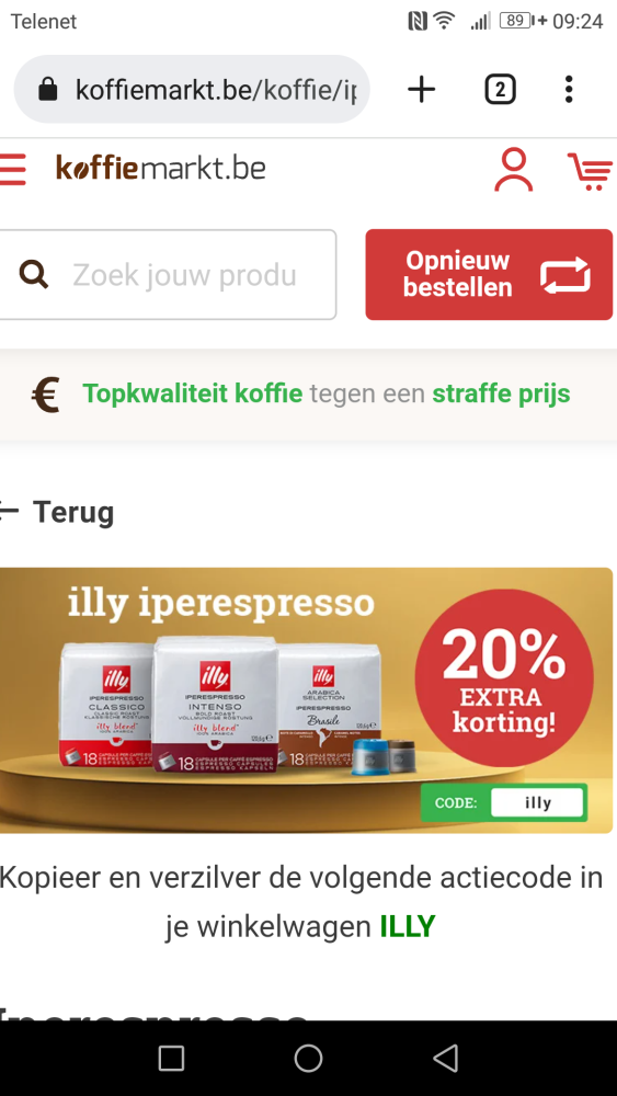 -20% extra korting op Illy Iperespresso (caps...