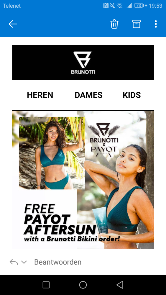 Bij aankoop v 1 bikini gratis 1 Payot aftersu...