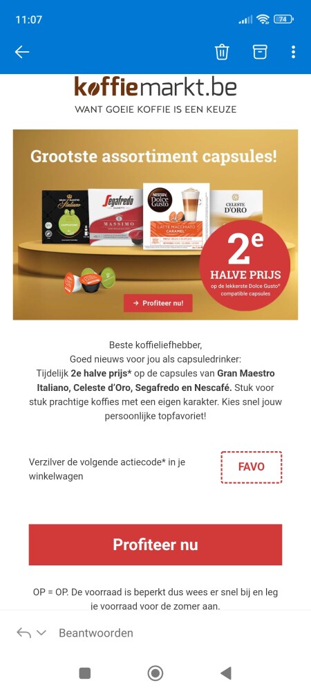 Tijdelijk 2e halve prijs op de capsules van G...