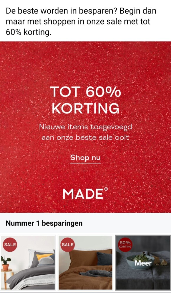 made.com tot 60% korting
