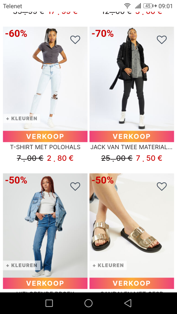 Tot -70% op selectie damesartikelen tem 31/07...