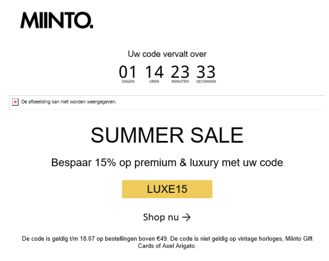 Bespaar 15% op premium & luxury op bestelling...