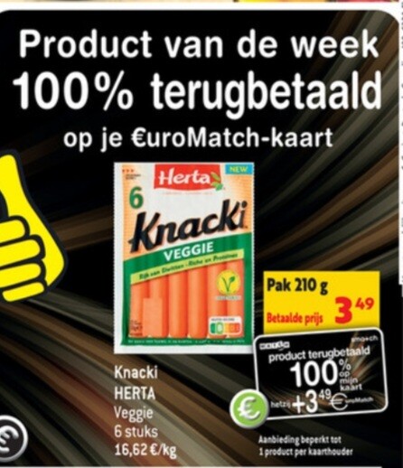 Match 20 - 26 juli 100% terugbetaald op je eu...