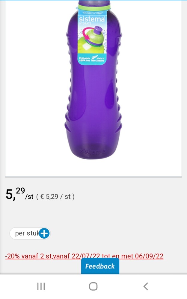 Collect&go sistema -20% vanaf 2 stuks vanaf 2...