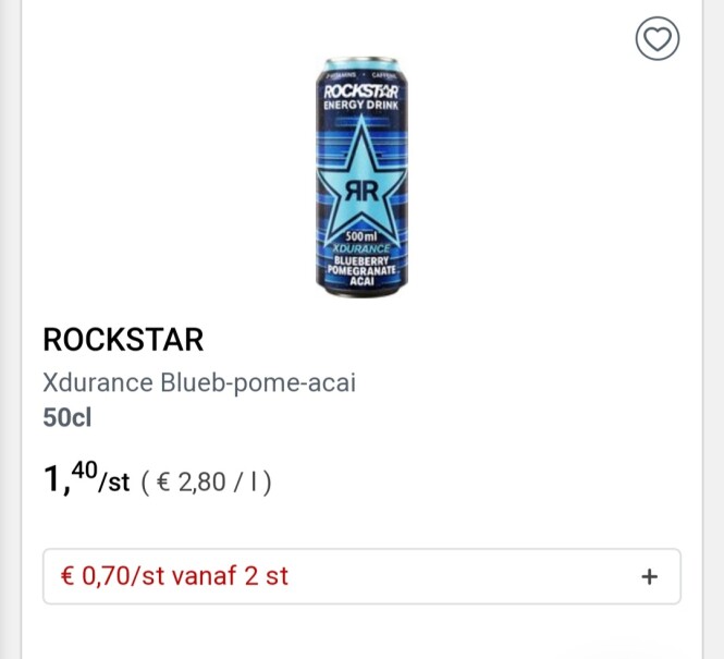 Collect&go rockstar vanaf 2 stuks €0,70/stuk...