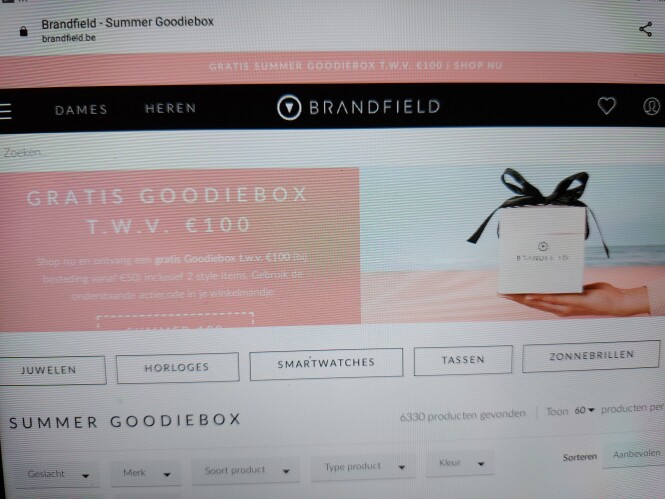 brandfield.be gratis goodiebox t.w.v. €100 bi...