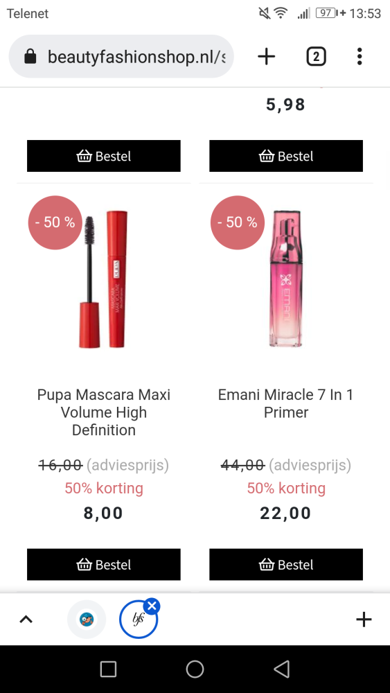 Tot -65% op selectie aan beautyproducten v ve...