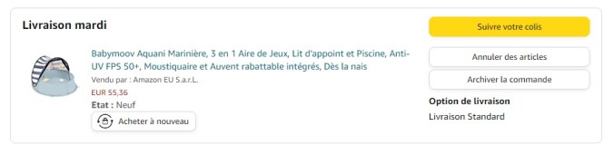 Babymoov Uv-werende tent Aquani Marinière bla...