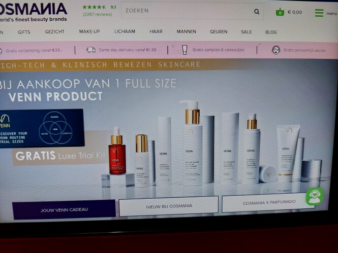 cosmania.nl gratis luxe trial kit bij aankoop...