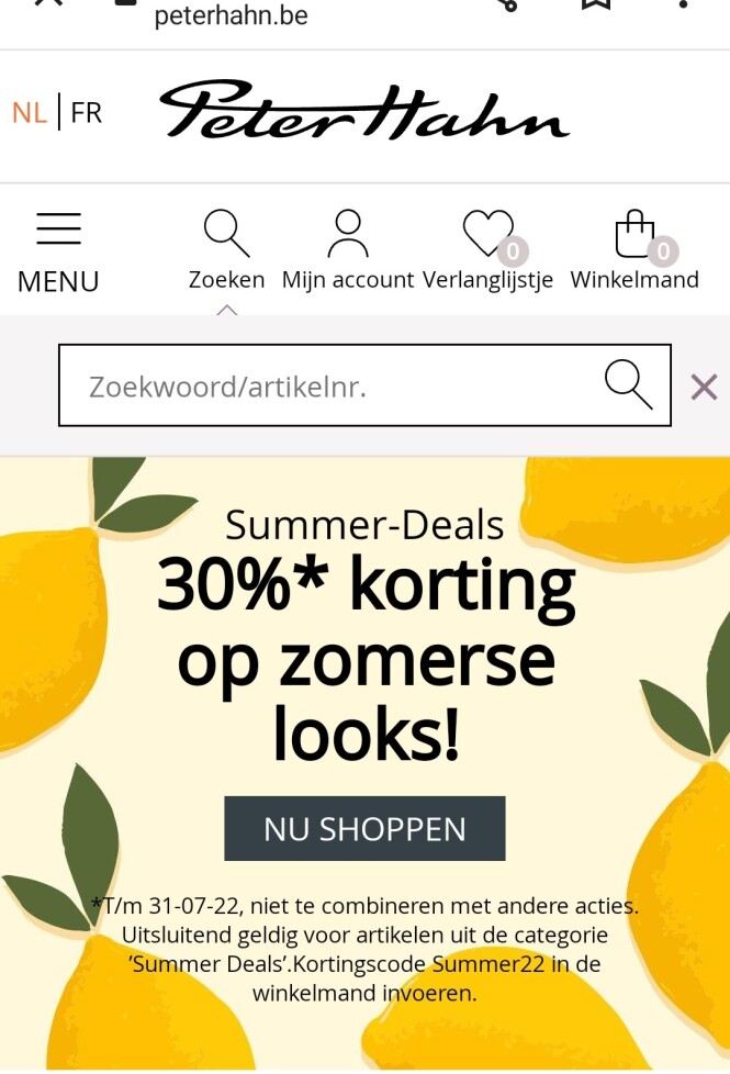 Summer-deals 30%* korting op zomerse looks