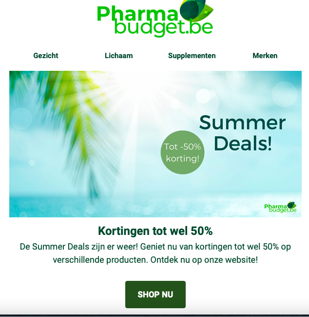 mooie aktie op veel produkten bij pharma budg...