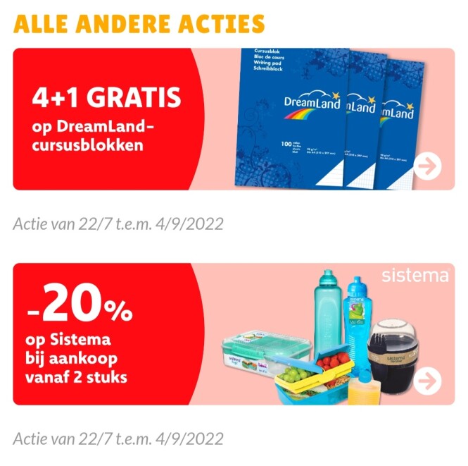 dreamland.be 4+1 gratis op alle cursusblokken...