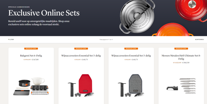 Bij Le Creuset is er 25% korting op een selec...