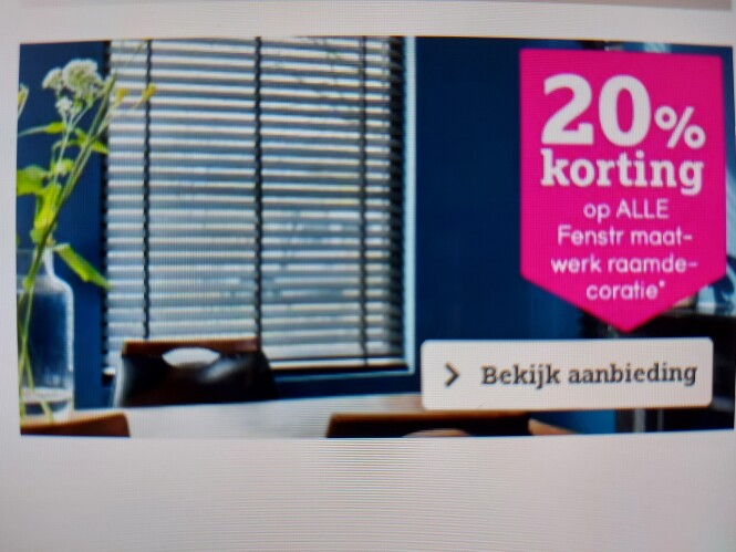 leenbakker 20% korting op allefenst maatwerk...