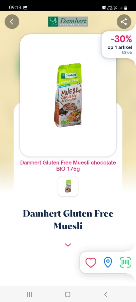 Shopnium 30% cashback damhert glutenvrij mues...