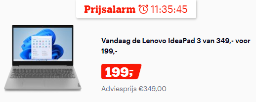 Dag deal (alleen vandaag 15/8/22) bij bol.com...