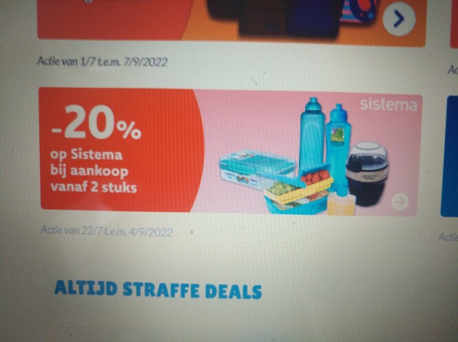 -20% op Sistema artikelen bij aankoop v 2 st....