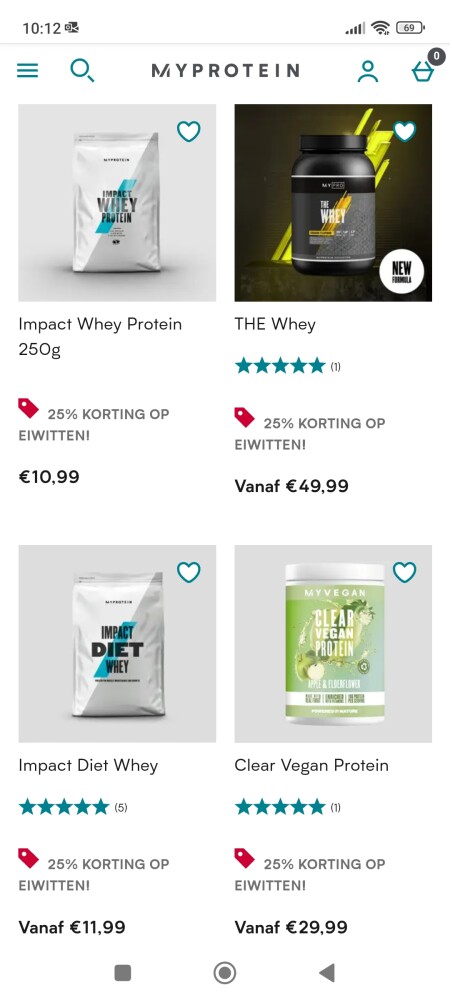 Bij myprotein is er 25% korting op eiwitten....