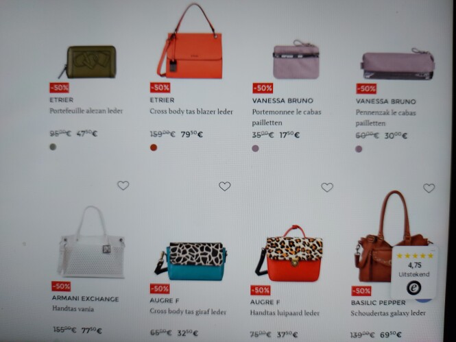 edisac.be outlet tassen aan -50%