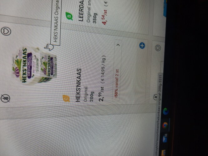 Collect and go heks'nkaas 2,99€/st vanaf 24/8...