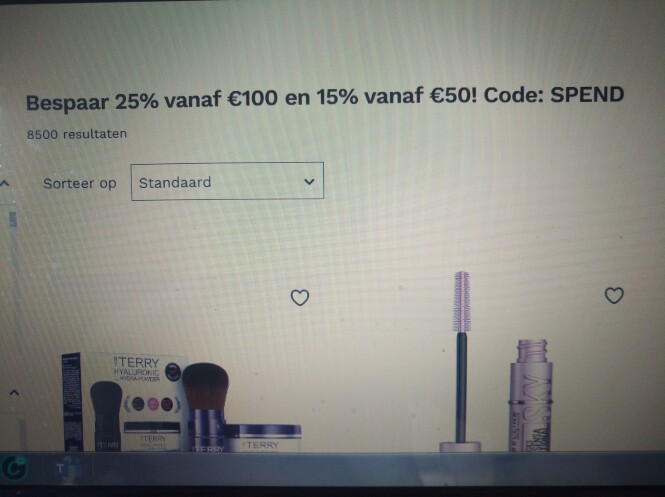 Bij aankoop v 100€ krijg je -25%, Bij aankoop...