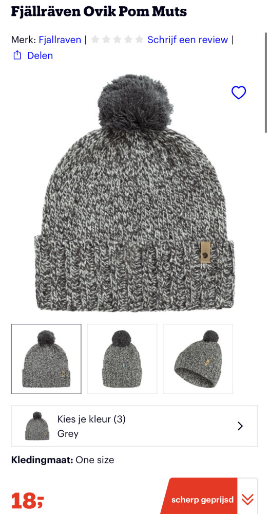 Fjällräven Muts voor 18€ bij bol - bij As adv...