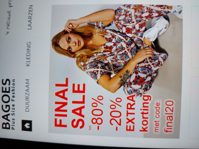 Final sale tot -80% -20% extra korting