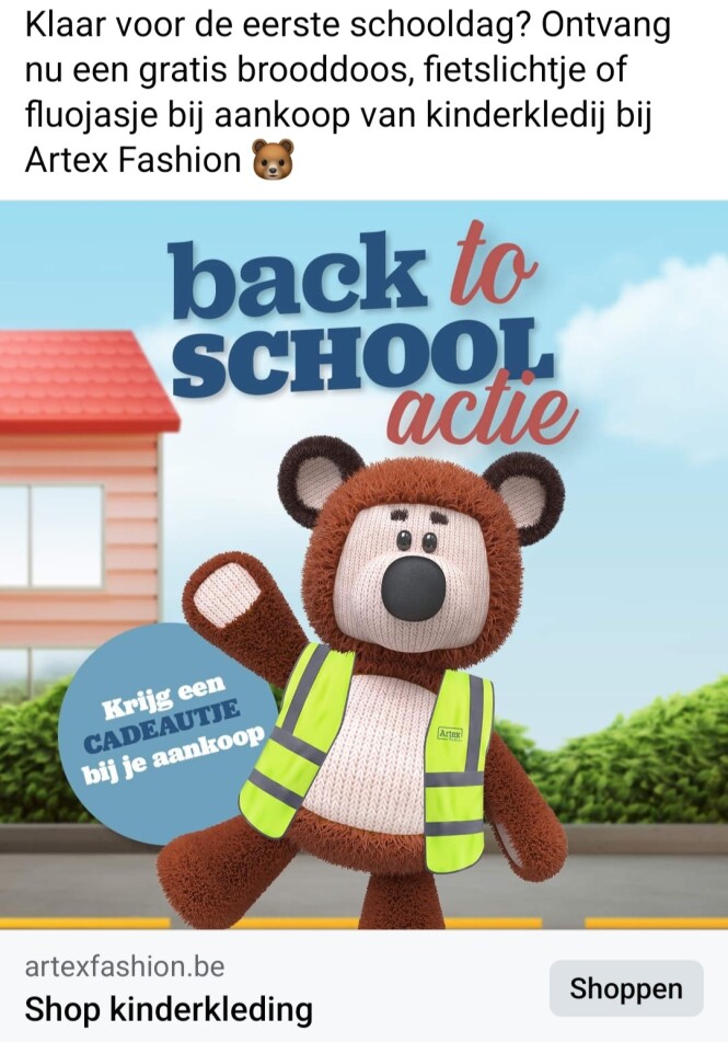 artexfashion.be back to school actie gratis b...