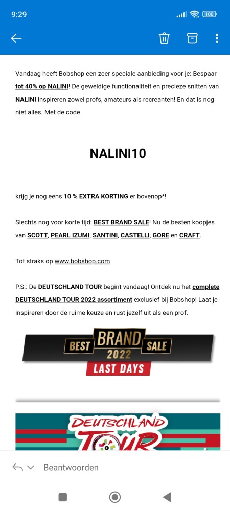 10% korting op reeds afgeprijsde artikelen va...