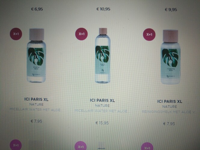 1+1 gratis op het Nature gamma bij ICI paris...