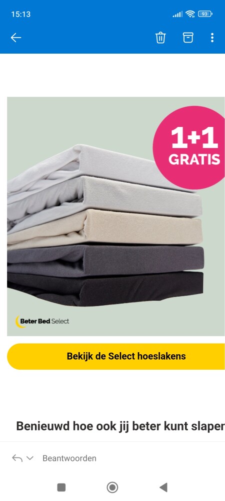 Diverse promo's bij beterbed.be: * 1+1 grati...