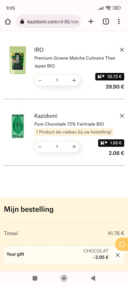 Site oké, mail in het Frans maar code werkt,...
