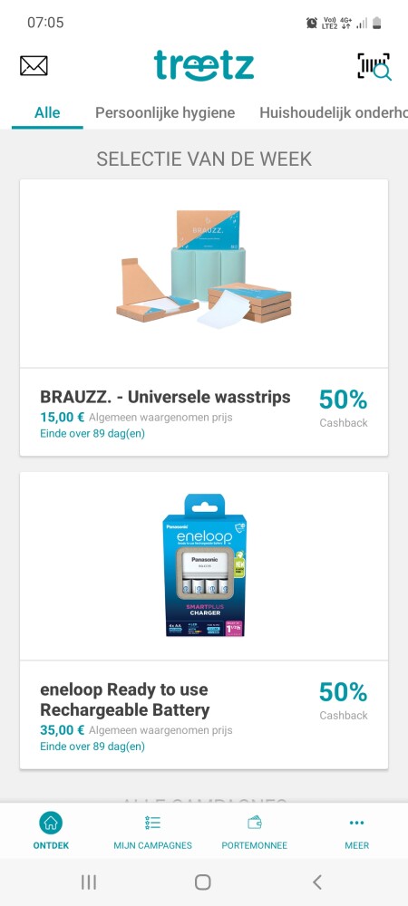 Treetz 50% cashback brauzz universele wasstri...