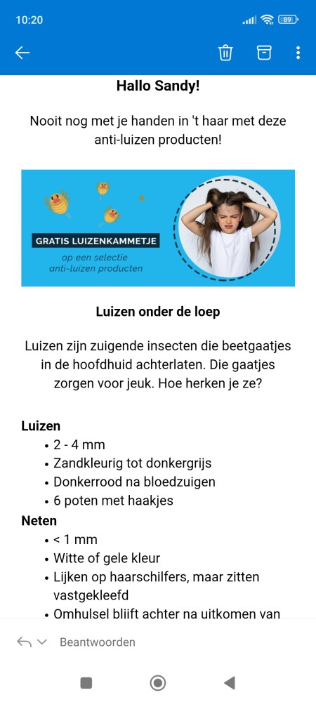 Gratis luizenkammetje bij pazzox.be bij aanko...
