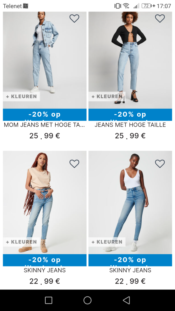 -20% op jeansbroeken tem 13/09/22 bij Pimkie...