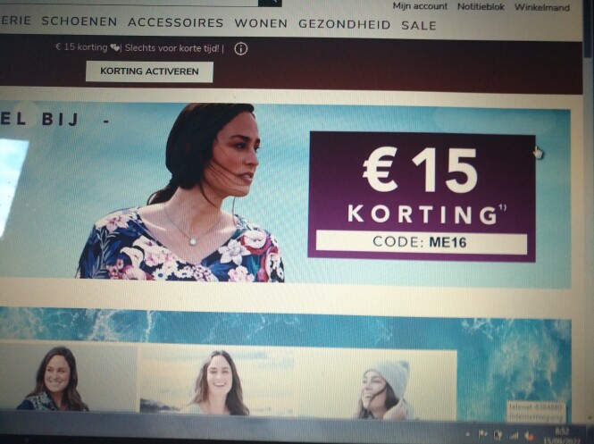 Bij aankoop v 40€ krijg je 15€ korting op all...