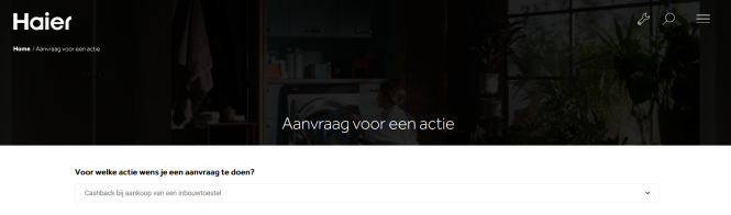 Haier Koop nu een Haier inbouwapparaat en kri...