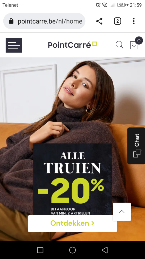 -20% bij aankoop v 2 truien v verschillende m...