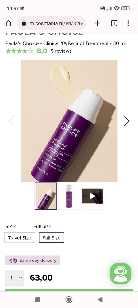 Bij paula's choice skin care: *20% korting...