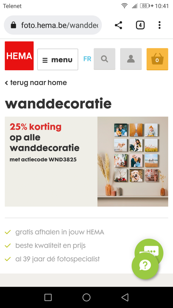 -25% op alle wanddecoratie (Tuinposter, foto...