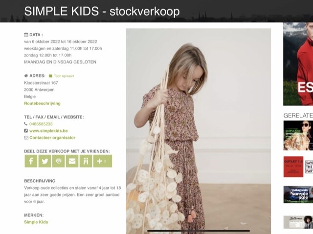 SIMPLE KIDS - stockverkoop van 6 oktober 2022...